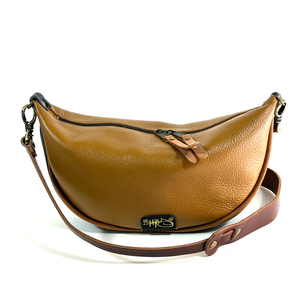 LUNA-medium bag-Strey Designs-[leather]-[crossbody]-[tan]-Strey Designs