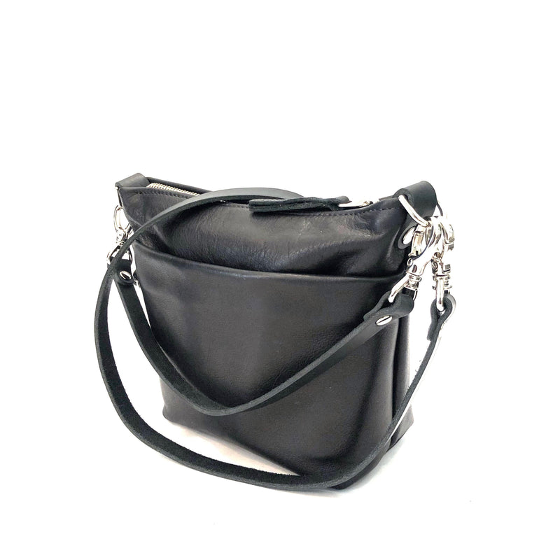 small leather crossbody handmade bag