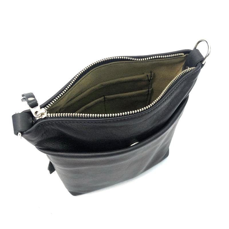 small leather crossbody handmade bag